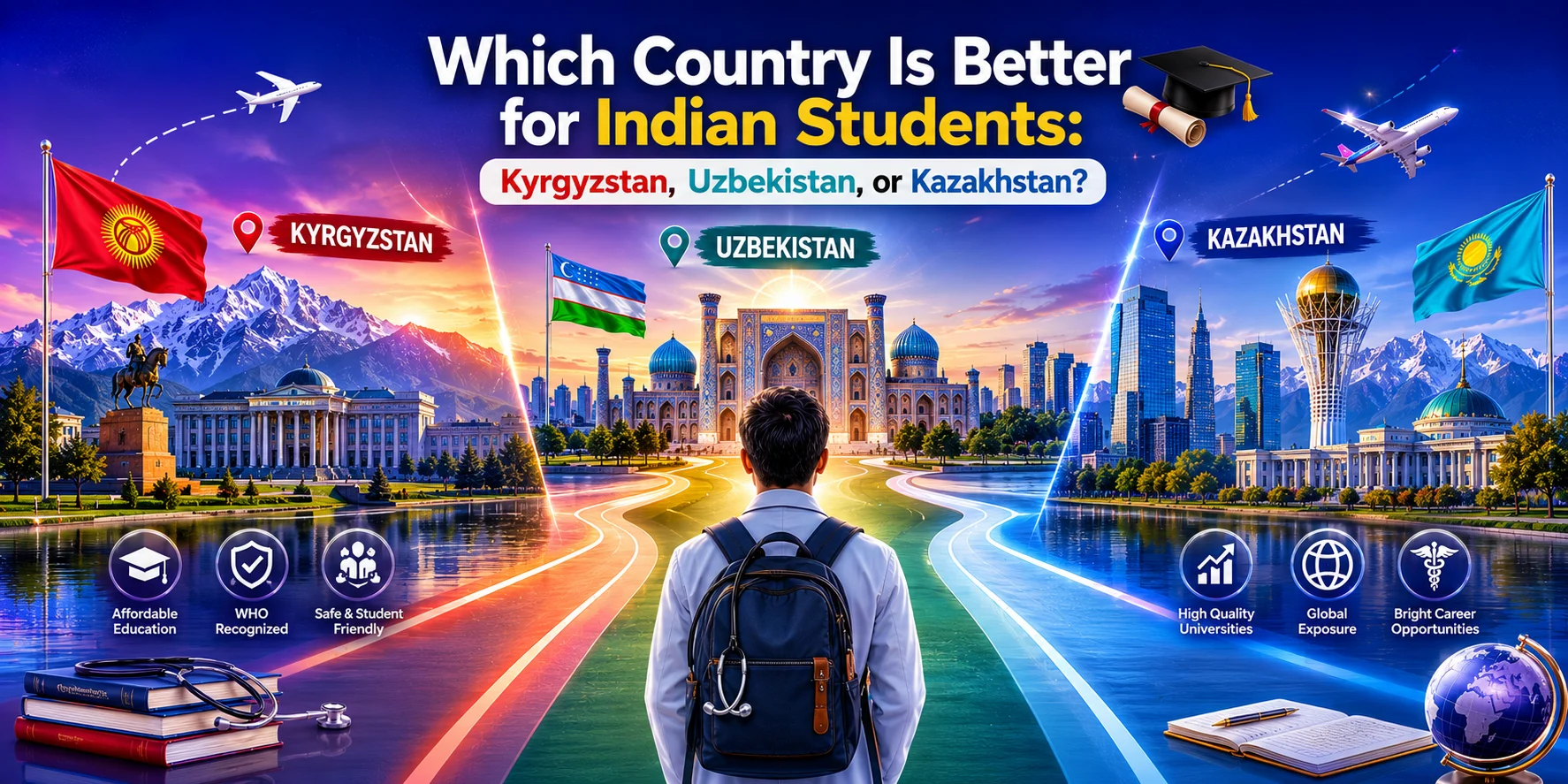 Which Country Is Better for Indian Students: Kyrgyzstan, Uzbekistan, or Kazakhstan?